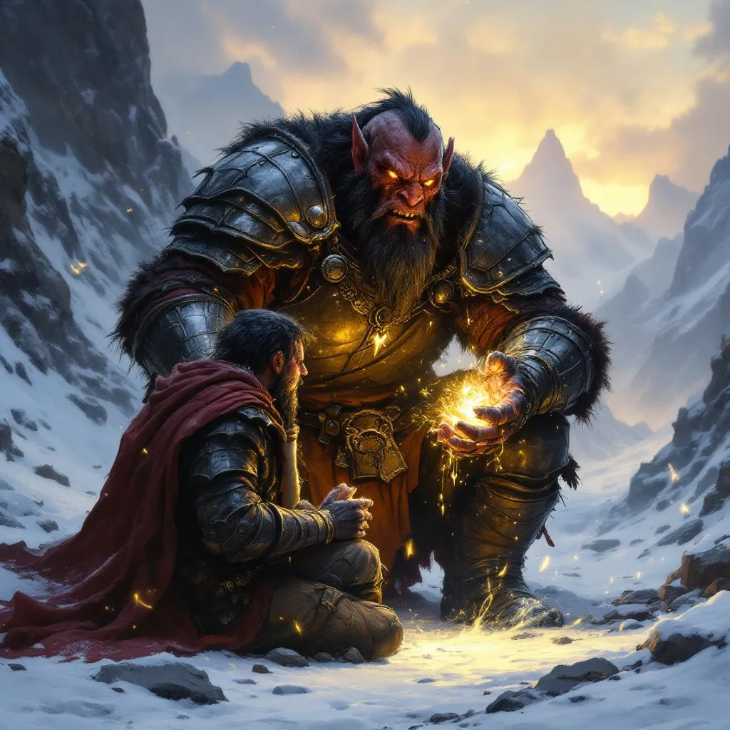 Varkas of the Red Hand, a Hobgoblin Paladin — D&D 5e NPC portrait